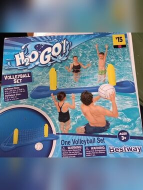 H2O GO! Inflatable Pool Volleyball Set - Blue & Yellow